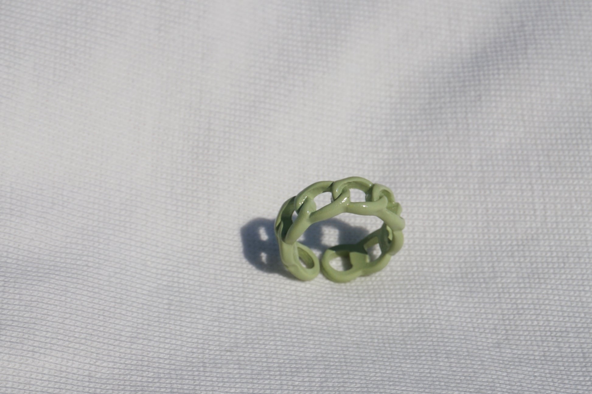 Green Chain Ring Y2K ring