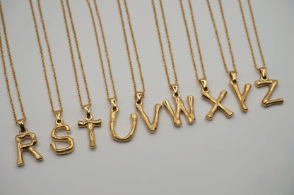 Jewelry Gift Box. Bridesmaid gift. Bridesmaid Proposal Gift Box. Initial Gold Necklaces. Letter Pendant Necklaces. Personalized Necklace, Gold.